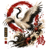 Kranich – Japanese Crane Art Design