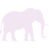 Elephant Silhouette Pastel Rose