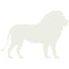 Lion silhouette on cream