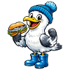 Mouette en bottes
