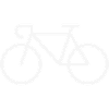 Landevejscykel / Cykel / Cykel (Symbol / Ikon / Hvid)