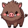 Wild Boar Kawaii Gift Hiker