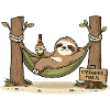 Feierabend Faultier in Hängematte
