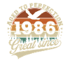 1986 Vintage Vintage Fødselsdag Retro