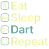 Eat Sleep Darts Repeat Funny Dart Player Gift