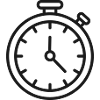 Stoppuhr-Linien-Symbol Zeiterfassungs-Timer Vektor-Sym