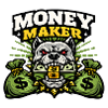 Money Maker Bulldog Motif