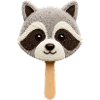 Cute raccoon as a popsicle