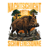 Nachtjagd Schweineboar Sonnenuntergang