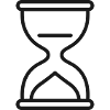 Stundenglaslinien-Symbol Zeit-Countdown-Timer-Vektor Ar
