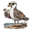 Seagull Asian Tattoo Art