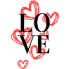 Red Heart Sketch Cluster