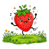 Fraise dansante dans la prairie
