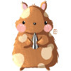 Cute hamster with sunflower seed
