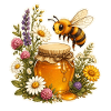 Honey magic in the flower wreath