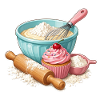 Pastellbackkunst Cupcake Teigschüssel