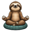 Sloth Meditation on Pillow