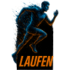 Neonlauf Sprintender Runner