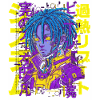 Neon-Cyborg-Porträt