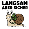 Langsam aber sicher – Niedliche Comic-Schnecke