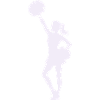 Cheerleading Silhouette mit Pompons