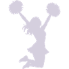 Cheerleader Silhouette Pastell
