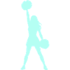 Cheerleader Silhouette mit Pompons