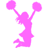 Pink Cheerleader Silhouette