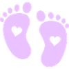 Delicate Heart Paws Baby Print