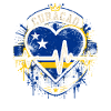 Curacão Heartbeat Tropical Emblem