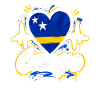 Curaçao Heart Graffiti Flag Design