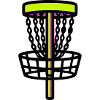 Disc Golf Basket Goal Logo