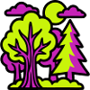Disc Golf Course Nature Logo