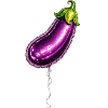 Helium metallic metallic purple eggplant balloon