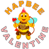 Bee Cupid with heart and bow