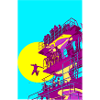 Pop Art Sprungturm Neon
