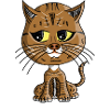 illustrated kawaii tiger cat