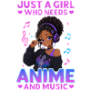 Anime and Music Chibi Black Girl