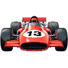 Roter Oldtimer mit der Nummer 13