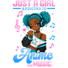 Anime and Music Chibi Black Girl