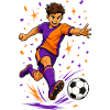 Soccer Goal Shot Player Cartoon