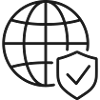 Global Shield Icon Print