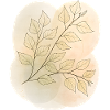 Pastel Leaf Branch Illustration
