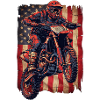 Motocross Motor Vlag USA Amerika Retro