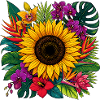 Sunflower Tropical Blossom