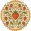 Médaillon millésime de vignes fraises