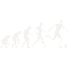 Fußball Evolution Silhouette Fußballer Entwicklung