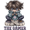 The gamer with heart emblem