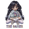Süße Chibi Gamerin mit Controller
