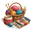 Wool basket knitting inspiration